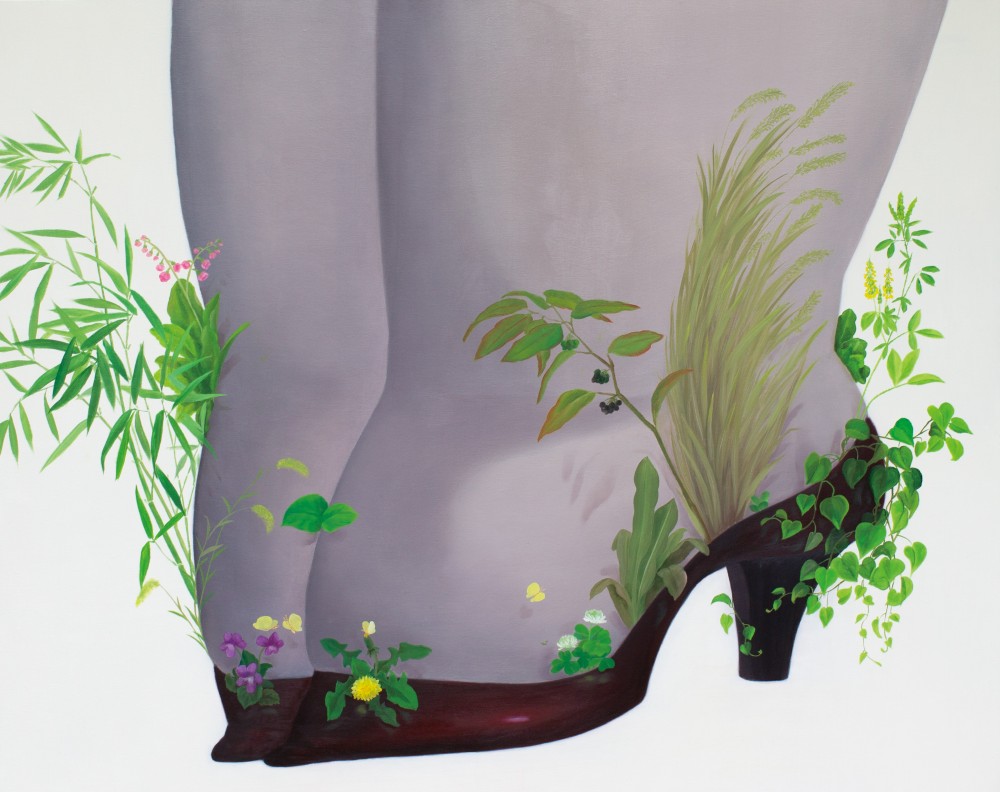 <그녀의 정원-풀>, 60.6x72.7cm, oil on canvas, 2021